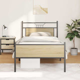 Bed Frame without Mattress Sonoma Oak 100x190 cm Engineered Wood 4106974