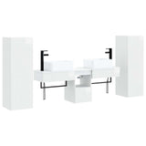 Bathroom Furniture Set 5 pcs High Gloss White 3405977