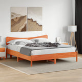 Bed Frame without Mattress Wax Brown 180x200 cm Super King Solid Wood Pine 3328225