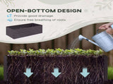 Raised Beds for Garden, Galvanised Steel Outdoor Planters with Multi-reinforced Rods, 180 x 90 x 59 T3398P322096