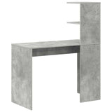 Desk with Shelf Concrete Grey 102 x 50 x 124 cm Engineered Wood 869357