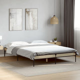 Bed Frame without Mattress Sonoma Oak 135x190 cm Double 845042