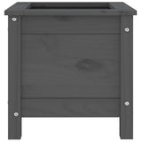 Garden Planter Grey 40x40x39 cm Solid Wood Pine 825249