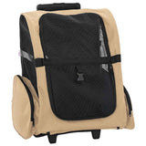 Pet Trolley 3-in-1 Design Sand 48x32x cm Oxford Fabric 42007370