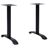 Bistro Table Legs 2 pcs Black 61x8x72 cm Cast Iron 325428