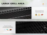 Charcoal Grill, with Height-Adjustable Coal Pan - Black T3398P317575
