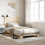 Bed Frame Natural Pine Solid pine wood Single Durable Bed Frame 3281569