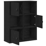 Bookcase Black Oak 60x24x76.5 cm Engineered Wood 860383