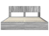 Bed Frame with Storage and Headboard Grey Sonoma 120 x 190 cm 3414328