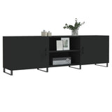 TV Cabinet Black 150x30x50 cm Engineered Wood 829117