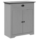 ZNTS 3 Piece Bathroom Furniture Set BODO Grey Solid Wood Pine 3307649