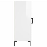 Sideboard High Gloss White 34.5x34x90 cm Engineered Wood 828542