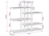 Plant Stand White 93 x 25 x 114.5 cm Solid Acacia Wood 903099