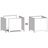 Garden Planter White 40x40x40 cm Steel 851201