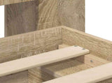 Bed Frame with Storage Sonoma Oak 100 x 200 cm Engineered Wood 3433341