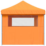 Foldable Party Tent Pop-Up with 3 Sidewalls Orange 4005017
