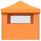 Foldable Party Tent Pop-Up with 3 Sidewalls Orange 4005017