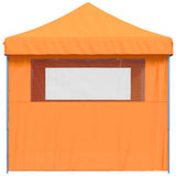 Foldable Party Tent Pop-Up with 3 Sidewalls Orange 4005017