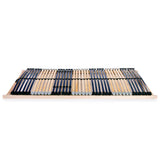 Slatted Bed Base without Mattress with 42 Slats 7 Zones 70x200 cm 246473