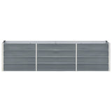 Garden Raised Bed Galvanised Steel 240x40x45 cm Grey 47044