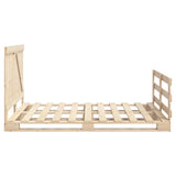 Bed Frame without Mattress with Headboard 140x200 cm Solid Wood 3281558