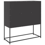 ZNTS Sideboard Black 100.5x39x107 cm Cold-rolled Steel 853422