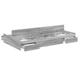 Storage Bed Frame Grey Sonoma 120 x 190 cm Engineered Wood 3335330