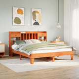 Bed Frame without Mattress Wax Brown 200x200 cm Solid Wood Pine 3308833
