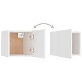 6 Piece TV Cabinet Set White Engineered Wood 3078660