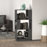 Book Cabinet/Room Divider Grey 51x25x101 cm Solid Wood Pine 814036