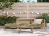 Garden Sofa Natural wood Impregnated solid pine wood 3-Seater 838046