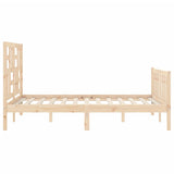 Bed Frame without Mattress Double Solid Wood Pine 3193051