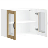 Kitchen Wall Cabinet with Glass Door Lucca Sonoma Oak Engineered Wood 853850