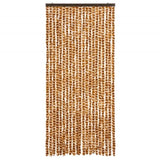 Insect Curtain Ochre and White 90x220 cm Chenille 325458