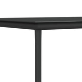 7 Piece Garden Dining Set Black Textilene and Steel 3187039