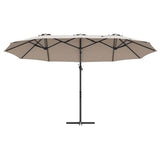Umbrella Taupe 372 x 198 x 243 cm Polyester and Aluminium 42003378