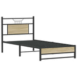 Bed Frame without Mattress Sonoma Oak 90x200 cm Engineered Wood 4106955