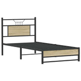 Bed Frame without Mattress Sonoma Oak 90x200 cm Engineered Wood 4106955