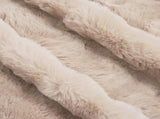Anti-Slip Faux Rabbit Fur Blanket Olite Beige 130 x 150 cm 42021785