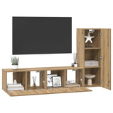 TV Cabinet Set Wall-mounted 3 pcs Artisan Oak Engineered Wood 3393404