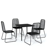 Garden Dining Set Black 3099096