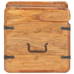 ZNTS Chest 40x40x40 cm Solid Acacia Wood 289647