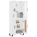 Highboard White 69.5x34x180 cm Engineered Wood 3198361