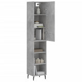 Highboard Concrete Grey 34,5x34x180 cm Engineered Wood 3198997
