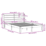 Bed Frame with Headboard without Mattress White 160x200 cm 3306793