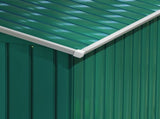 7 x 4ft Metal Garden Shed, Outdoor Storage Tool House with Ventilation Slots, Foundation Kit and T3398P313534