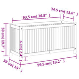 Garden Planter with Liner 99.5x38x50 cm Solid Wood Acacia 366441