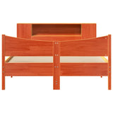 Bed Frame without Mattress Wax Brown 120x200 cm Solid Wood Pine 3323304