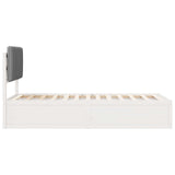 Bed Frame with Upholstered Headboard Light Grey 90 x 200 cm 877798
