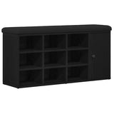 Storage Bench Black Oak 102 x 32 x 50 cm Engineered Wood 862986